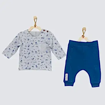 Andy Wawa Erkek 2li Takım Little Climber Gri Melanj