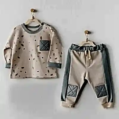 Andy Wawa Erkek 2li Takım Time To Relax Bej - Açık Yeşil