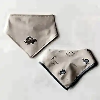 Andy Wawa Erkek Bebek Fular Önlük 2Li Dino Bej