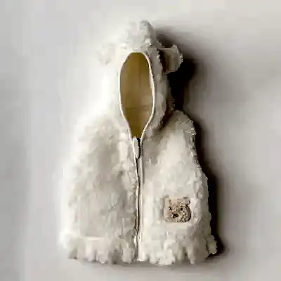 Andy Wawa Kız Yelek Plush Basic Ekru