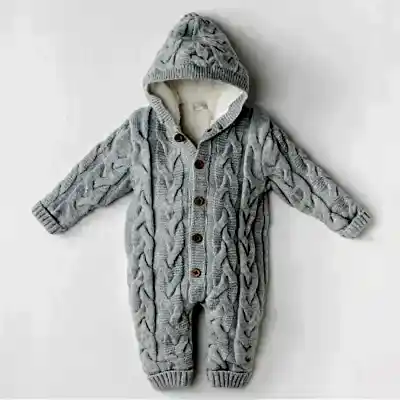 Andy Wawa Unisex Kozmonot Triko Pramsuit Gri Melanj