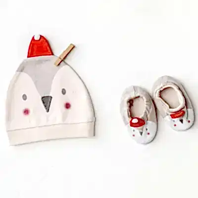 Andy Wawa Unisex Şapka Patik Takım Penguin Ekru