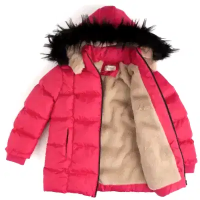 Angeltouch Kız Su Geçirmez Kaban Kare Desen Fuşya