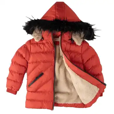 Angeltouch Kız Su Geçirmez Kaban Z Desen Kırmızı