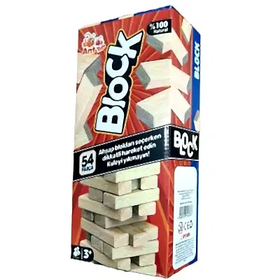 Ant Block 54 Parça Ahşap Jenga