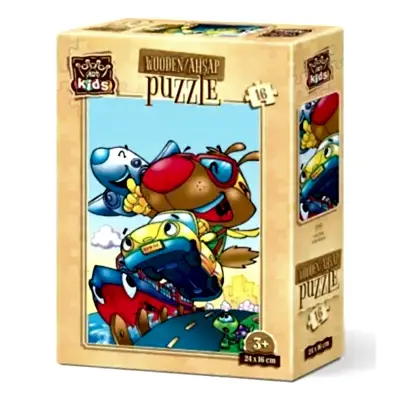 Art Kids Hızlı Köpek Ahşap Puzzle 16 Parça
