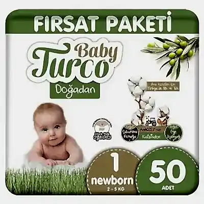 Baby Turco Doğadan Bebek Bezi Yenidoğan 50li Fırsat Paketi