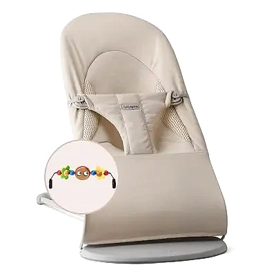 Babybjörn Balance Soft Ana Kucağı Oyuncaklı Woven Jersey Tri-Fabric Light Beige