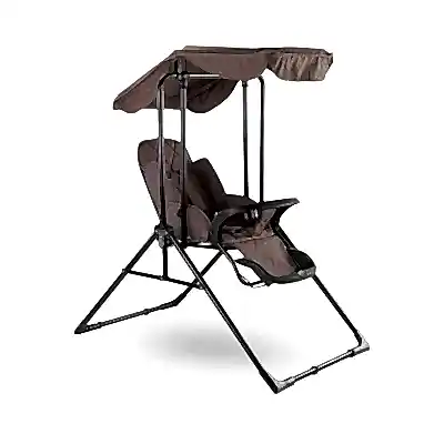 Babyhope Lüks Yatarlı Tepsili Salıncak Kırçıllı Kahverengi