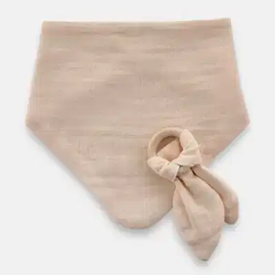 Babyjem Ahşap Diş Kaşıyıcılı Bürümcük Müslin Önlük Somon