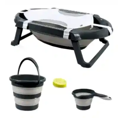 Babyjem Katlanır Banyo Seti 5li Yeni Antrasit 