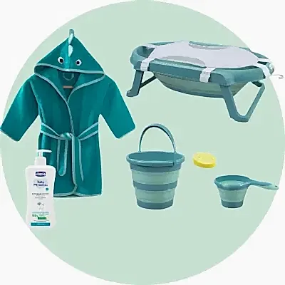 Babyjem Katlanır Bornozlu Banyo Seti 5-6 Yaş