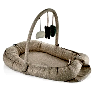 Babyjem Oyuncaklı Anne Baba Yanı Yatağı Somon Çiçek