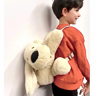 Babyjem Peluş Çanta Köpek Ekru