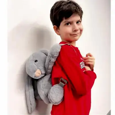 Babyjem Peluş Çanta Tavşan Gri