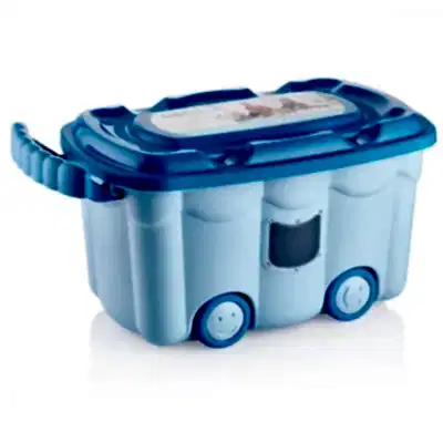 Babyjem Tekerlekli Oyuncak Kutusu Mavi