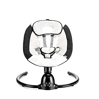 Bagi Dastana Black Otomatik Sallanır Müzikli Zaman Ayarlı Ana Kucağı Black  - 4