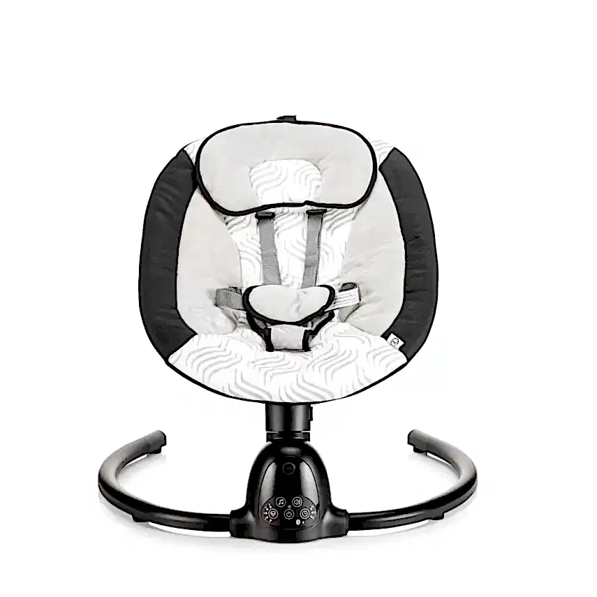 Bagi Dastana Black Otomatik Sallanır Müzikli Zaman Ayarlı Ana Kucağı Black  - 4