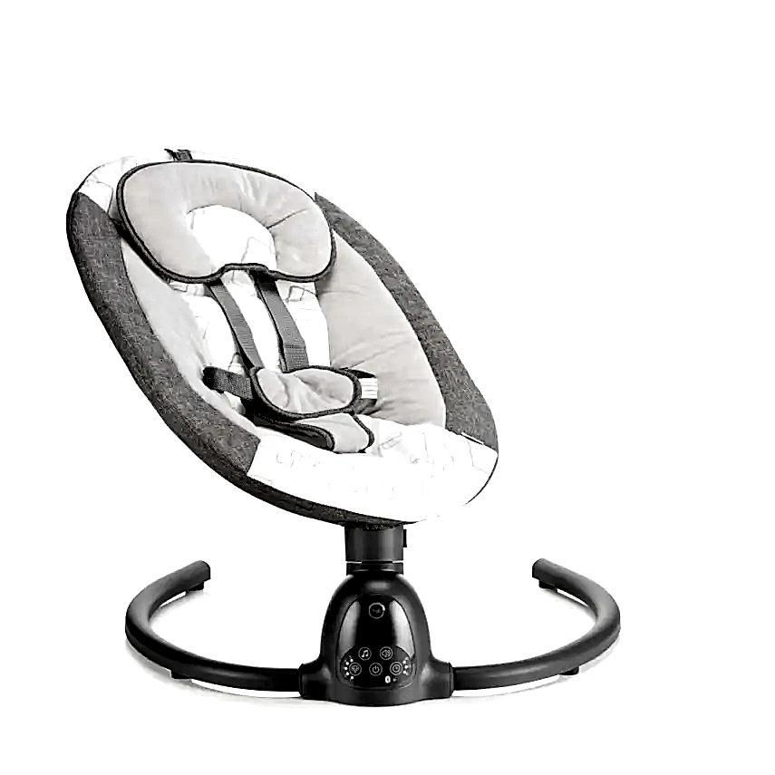 Bagi Dastana Black Otomatik Sallanır Müzikli Zaman Ayarlı Ana Kucağı Grey - 4