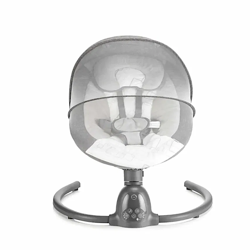 Bagi Dastana Black Otomatik Sallanır Müzikli Zaman Ayarlı Ana Kucağı Grey - 5