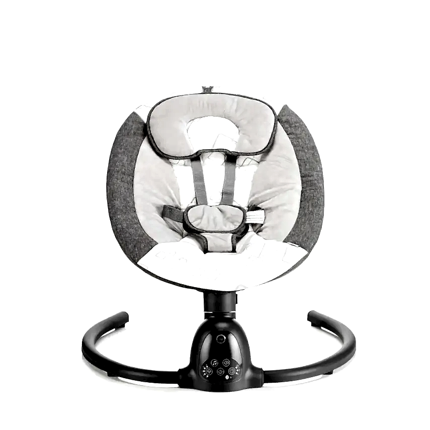 Bagi Dastana Black Otomatik Sallanır Müzikli Zaman Ayarlı Ana Kucağı Grey - 6