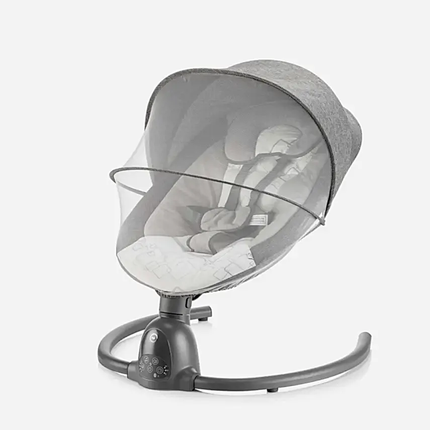 Bagi Dastana Black Otomatik Sallanır Müzikli Zaman Ayarlı Ana Kucağı Grey - 1