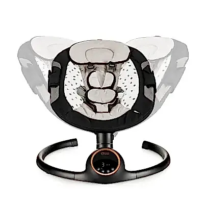 Bagi Dastana Otomatik Sallanır Müzikli  Zaman Ayarlı Ana Kucağı Black Gold - 4