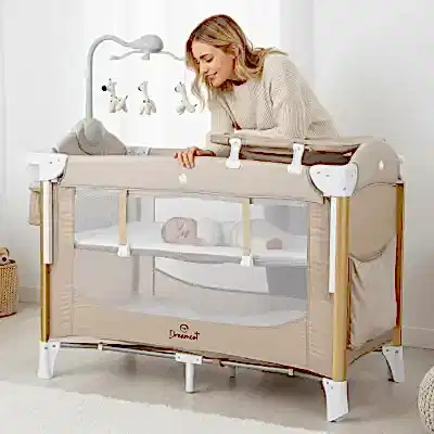 Bagi Dreamcot Anne Yanı Oyun Parkı 70x110 cm Beige - 2