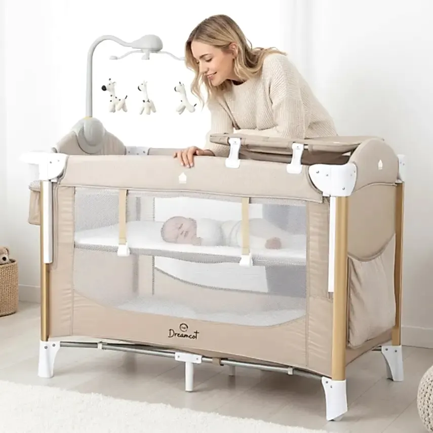 Bagi Dreamcot Anne Yanı Oyun Parkı 70x110 cm Beige - 2