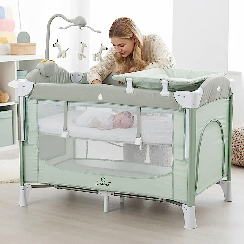 Bagi Dreamcot Anne Yanı  Oyun Parkı 70X110 Cm Green - 4