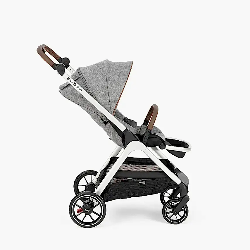 Bagi Techno Autofold Çift Yönlü Kolay Katlanabilir Bebek Arabası Gri - 3