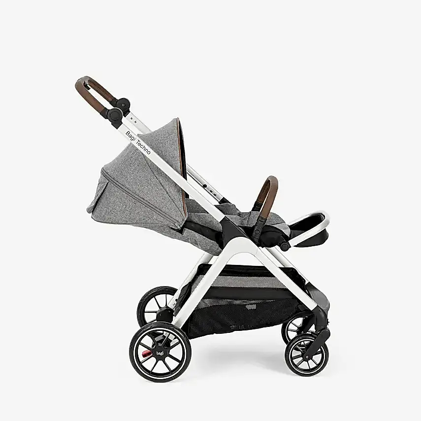 Bagi Techno Autofold Çift Yönlü Kolay Katlanabilir Bebek Arabası Gri - 5