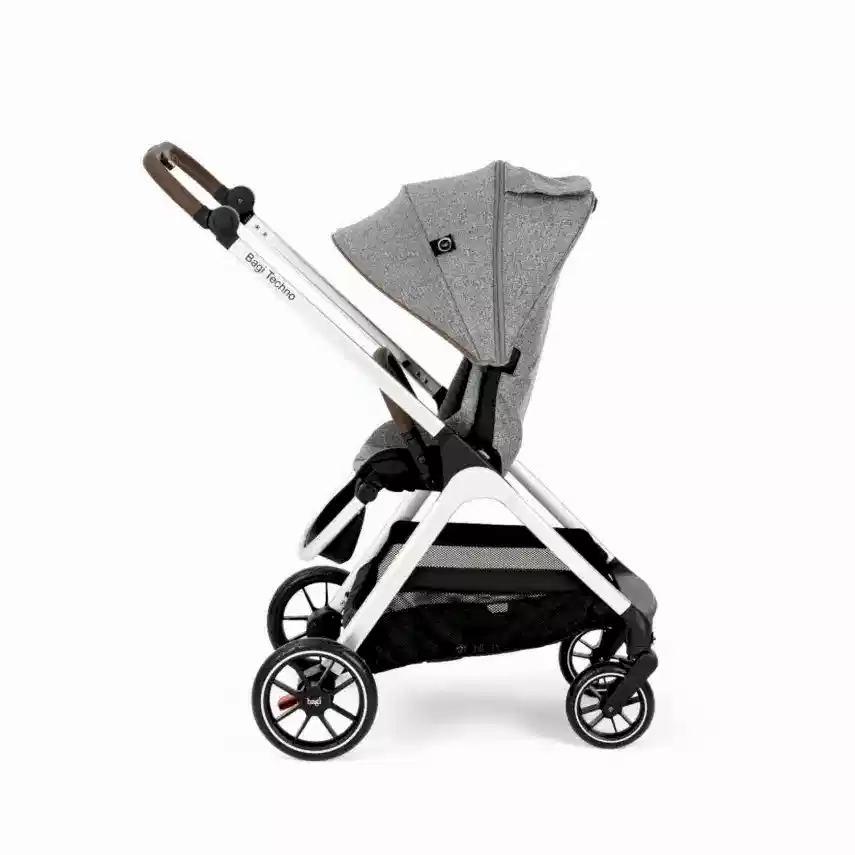 Bagi Techno Autofold Çift Yönlü Kolay Katlanabilir Bebek Arabası Gri - 11