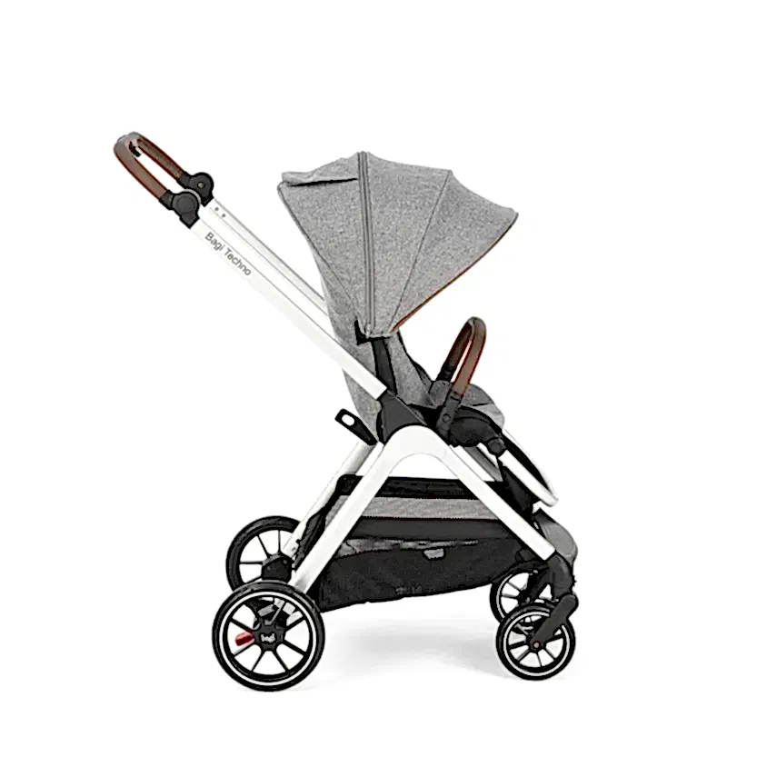 Bagi Techno Autofold Çift Yönlü Kolay Katlanabilir Bebek Arabası Gri - 21