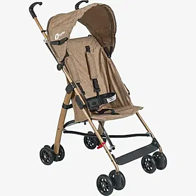 Be-Be Basic Pratik Ultra Hafif Katlanabilir Baston Bebek Arabası Gold Kahve