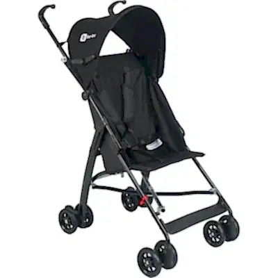 Be-Be Basic Pratik Ultra Hafif Katlanabilir Baston Bebek Arabası  Siyah Siyah