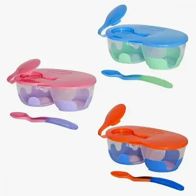 Bebedor 2 Bölmeli Tabak ve Kaşık Seti