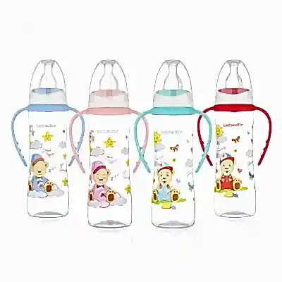 Bebedor Silikon Emzikli Kulplu PP Biberon 250 ml 3+ Ay