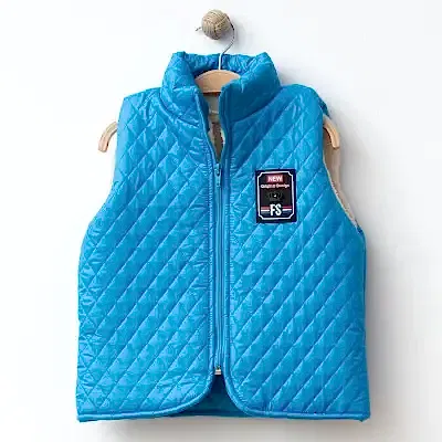 Bebolly Erkek Yelek Baklava Desenli Mavi