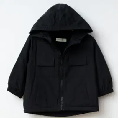 Bebolly Yağmurluk Kapaklı Cep Siyah