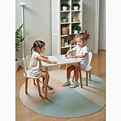 Bee Smart 2 Sandalyeli Masa Seti Beyaz Naturel 