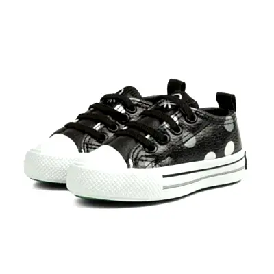 Benetton Ayakkabı Spor Suni Deri Siyah - Beyaz