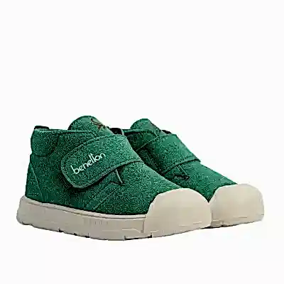 Benetton Çocuk Kışlık Ayakkabı Suni Deri Yeşil