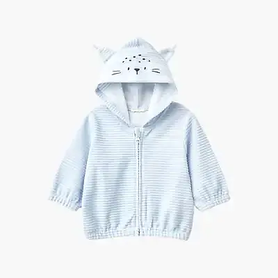 Benetton Erkek Bebek Ceket Kapüşonlu Mavi