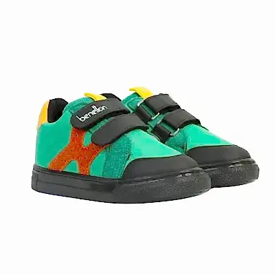 Benetton Unisex Çocuk Spor Ayakkabı Suni Deri Yeşil