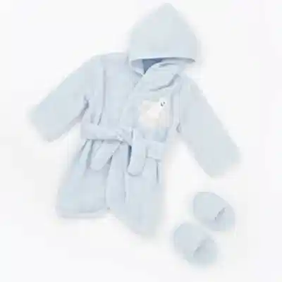 Bibaby Erkek Bornoz Takımı Surfer Duck Mavi