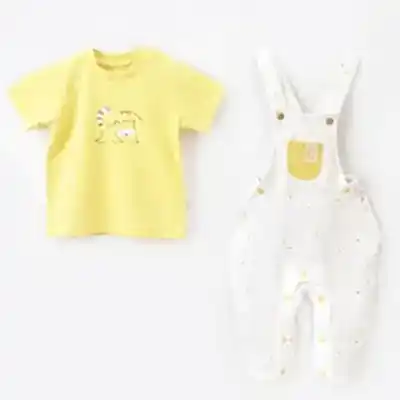 Bibaby Erkek Organik Salopet Tulum Baby Racoon Lemon Gross Vanilla Ice