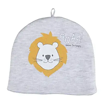 Bibaby Erkek Organik Şapka Animals Kar Melanj