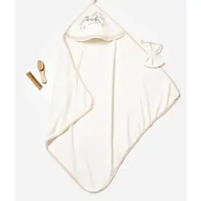 Bibaby Kız Havlu Twinn Duck 75x75cm Ekru - Pembe