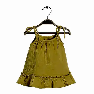 Bibaby Kız Organik Elbise Lovely Is Tiny Hardal